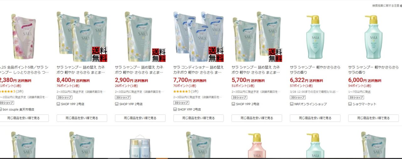 楽天での検証結果